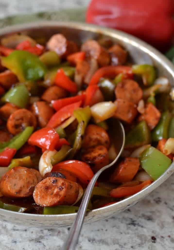 Skillet Sausage and Peppers | Small Town Woman