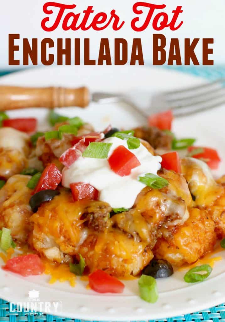 Tater Tot Enchilada Bake