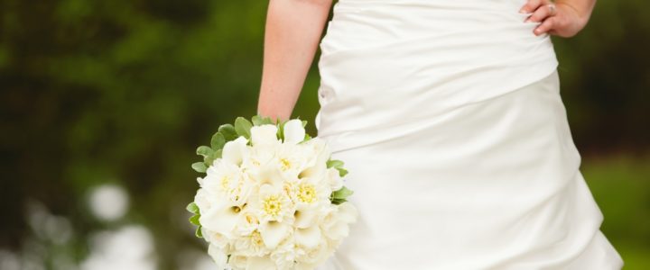 Classic Navy and White Wedding CLASSIC WHITE MINI CALLA LILY, ROSE, AND DAHLIA BRIDAL BOUQUET