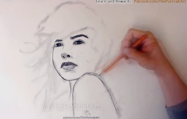 Che bello veder disegnare! Un video di 2 minuti mostra qui come si realizza questo ritratto a matita 1 Che bello veder disegnare