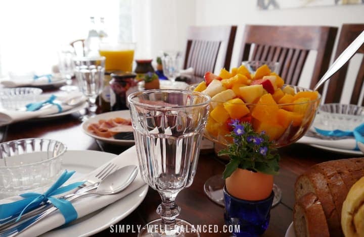 Table Set for Easter Morning Brunch