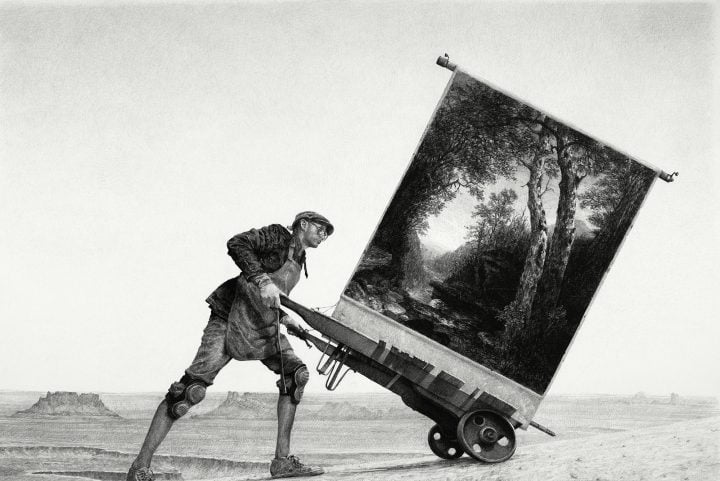 New Large-Scale Graphite Drawings of Idealized American Figures by Ethan Murrow 1 Graphite Drawings