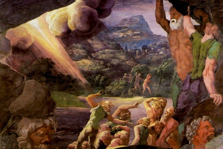 L’urlo e l’immane boato. Quando il pennello dipinge il rumore. Giulio Romano, sala Giganti 1 Quando il pennello dipinge il rumore