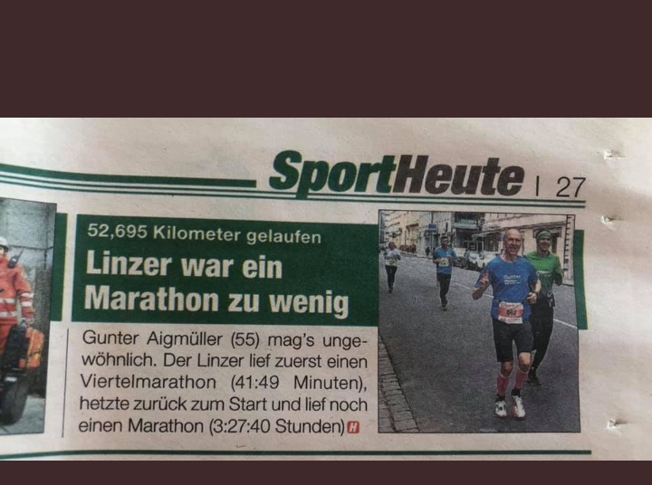 Zeitungsartikel zum 5/4 Marathon