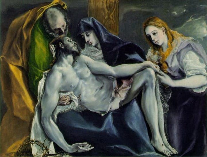 Periodo blu di Pablo Picasso – Sai i segreti, le fonti e le ossessioni dell’esordio parigino? 3 Pietá El Greco (en Periodo blu di Pablo Picasso )