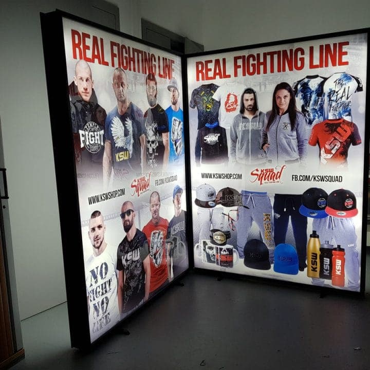 Lightbox wolnostojący dwustronny