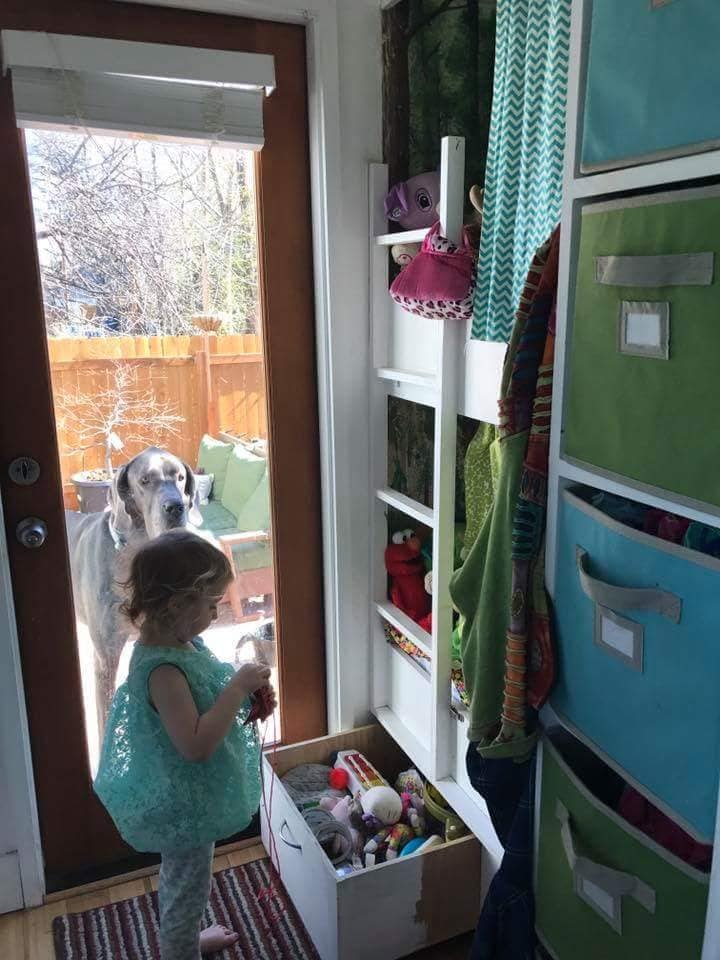 Hazel showed Christian ALL of her toys!