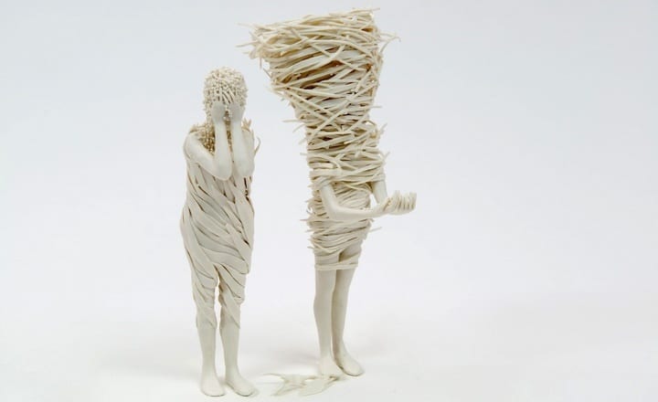 Figures Struggle Against Nature