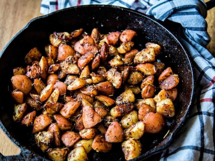 Crispy Oven Roasted Red Potatoes with Balsamic Vinegar