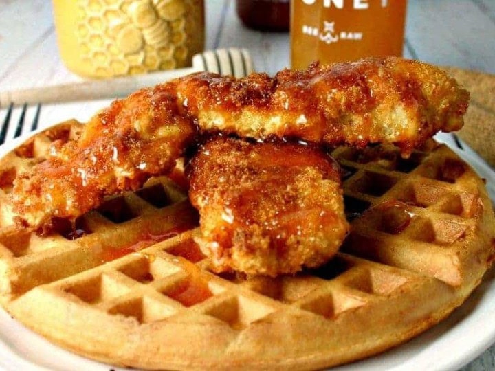 Hot Honey Chicken and Waffles