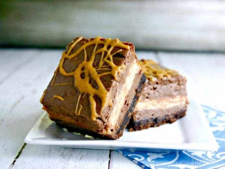 Chocolate Peanut Butter Cheesecake Bars | Life, Love, and Good Food