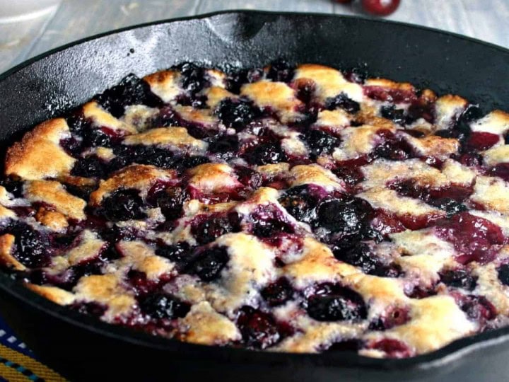 Cast Iron Cherry-Berry Cobbler