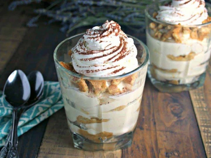 Tiramisu Cheesecake Parfaits {for Two}