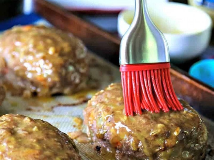 Turkey Mini Meatloaf with Honey Dijon Glaze