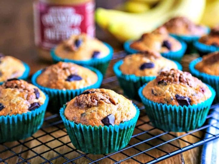 Banana Chocolate Chunk Cookie Butter Muffins
