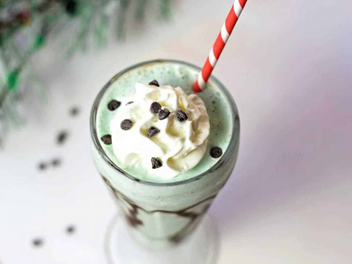 Mint Chocolate Chip Milkshake