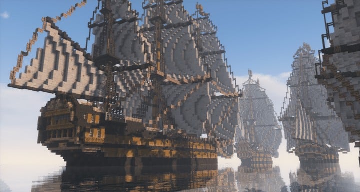 Desdruktiva’s British Armada Seven Minecraft Building Inc