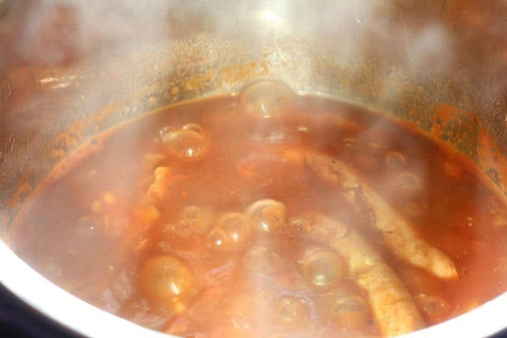 thickening the sauce