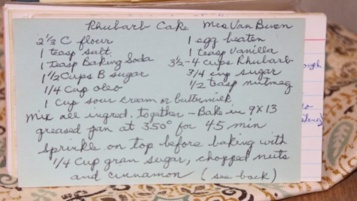 Rhubarb Cake