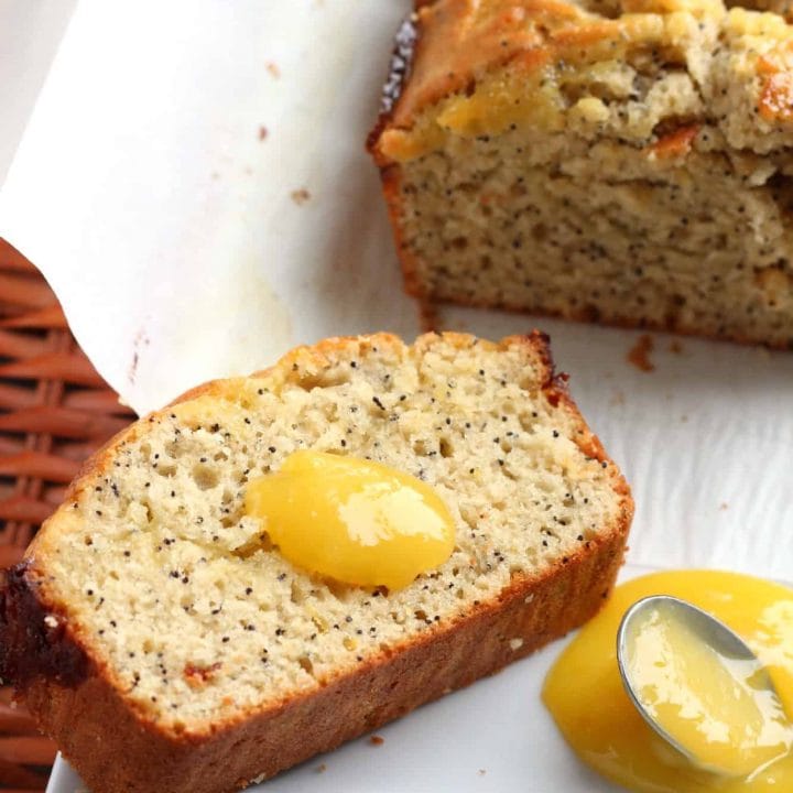 Lemon Poppy Seed Bread with Lemon Curd