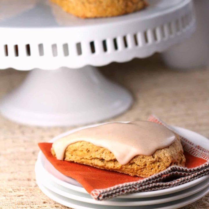 Pumpkin Scones with Maple Glaze