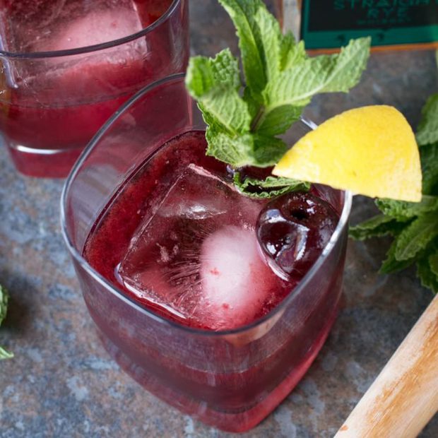 Cherry Whiskey Smash