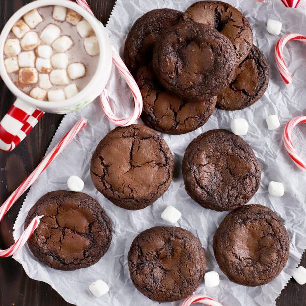 Peppermint Hot Chocolate Cookies