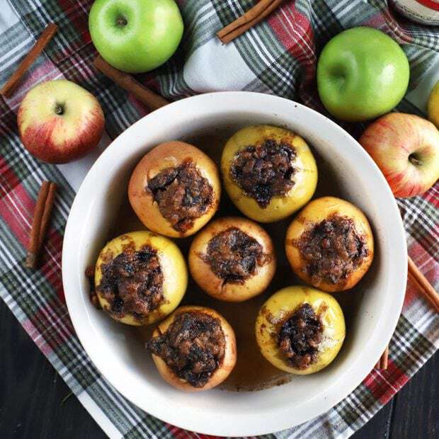 Stuffed Baked Apples With Dates & Granola