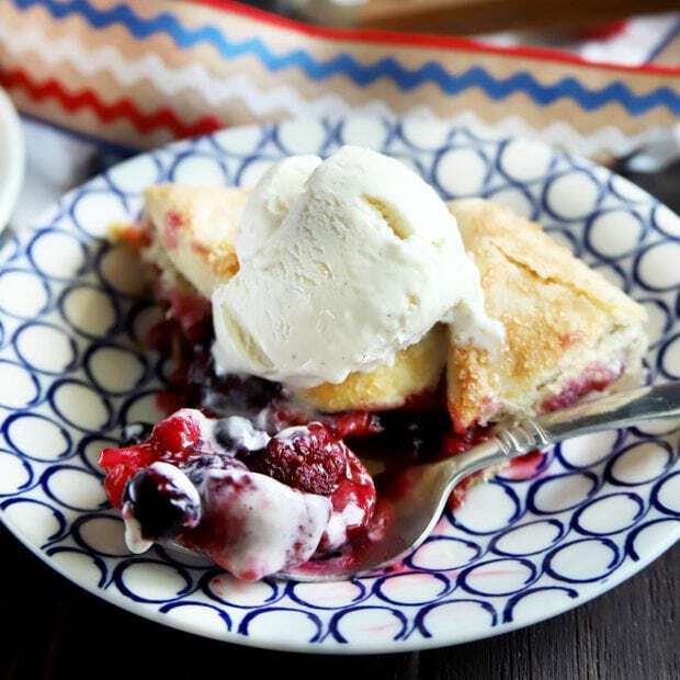 Raspberry Blueberry And Strawberry Galette