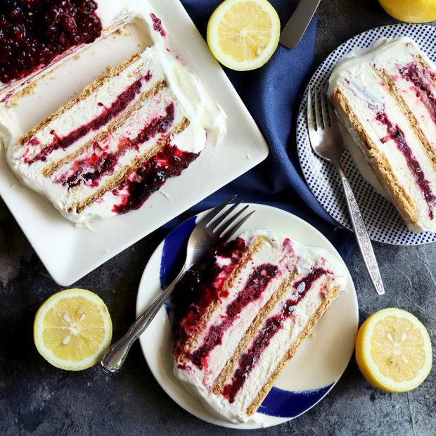 Blackberry Lemon Icebox Cake