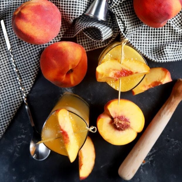 Peach Highball Cocktail