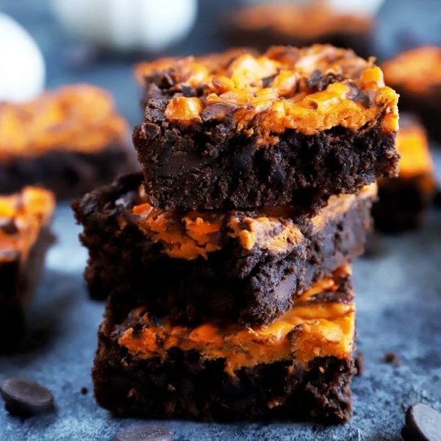 Halloween Cheesecake Brownies