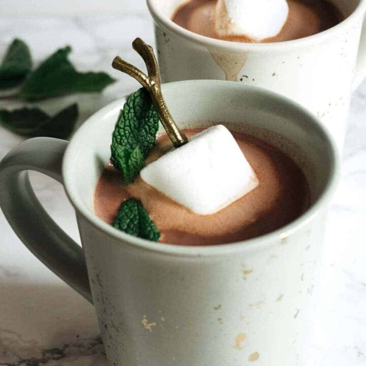 Boozy Mint Hot Chocolate