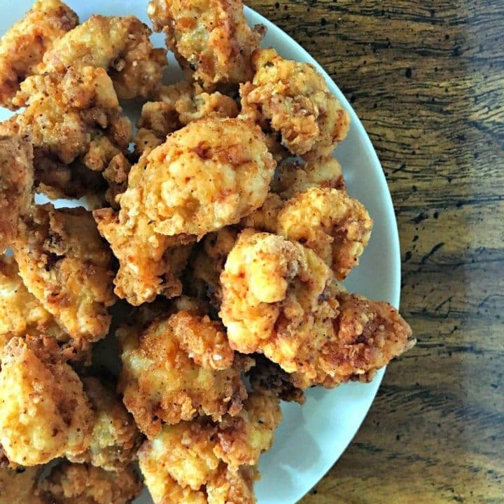 Crispy, crunchy little bites of juicy fried popcorn chicken will make your family forget about the fast food joints. Nuggets? What nuggets?