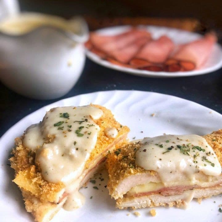 Chicken Cordon Bleu is made a weeknight masterpiece that is quick and easy with little clean up and served with an amazing cream sauce.