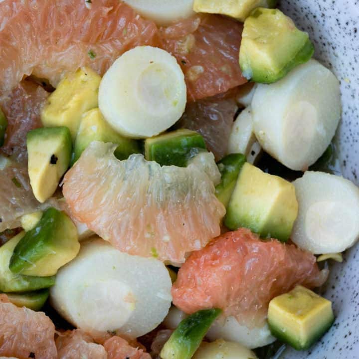 Hearts of Palm Salad with Avocado and Grapefruit