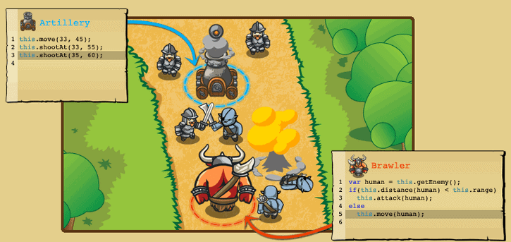 praticar programação com jogos