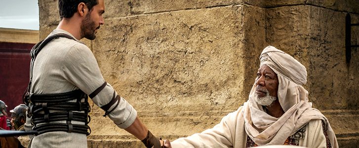 Morgan Freeman and Jack Huston in "Ben-Hur"