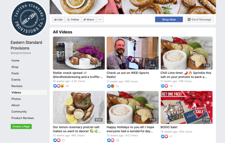Facebook video thumbnails