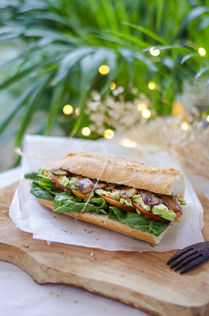 Bocadillo vegetal de aguacate y champiñones | Mis Recetas ...