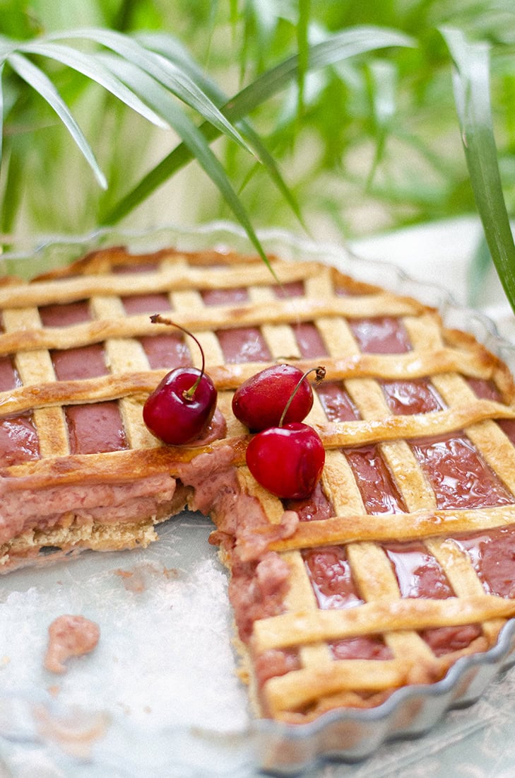 Receta: Tarta de cerezas vegana. Receta: Tarta de cerezas vegana.