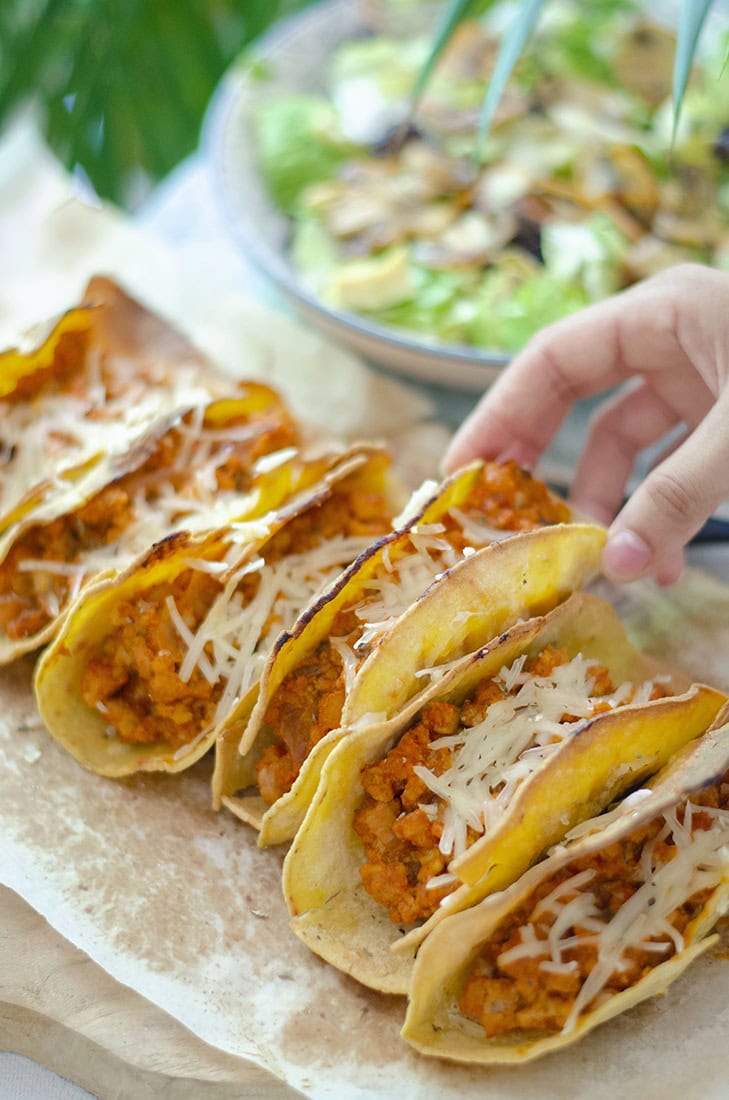tacos vegetarianos sin carne soja texturizada recetas vegetarianas faciles