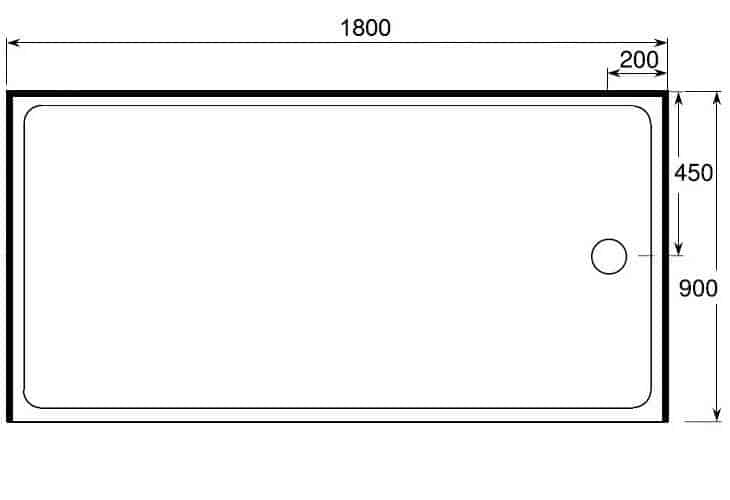 Shower Tray 1800 x 900 4 variations Henry Brooks Bathroomware