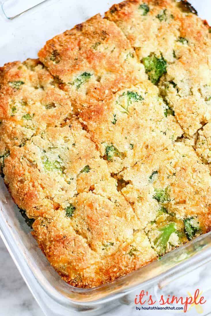Broccoli Cheese Low Carb Cornbread