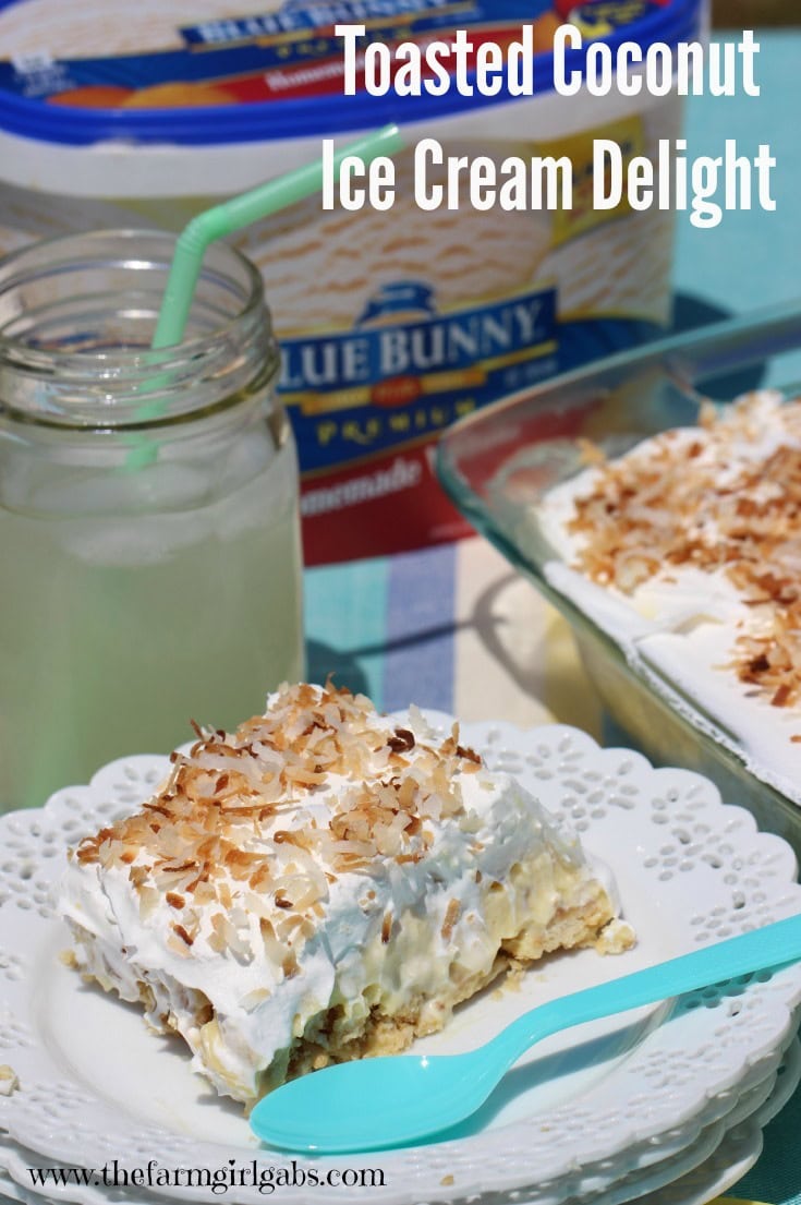 Toasted Coconut Ice Cream Delight Www Thefarmgirlgabs Com Creamy ice cream with a rich coconut flavor. toasted coconut ice cream delight