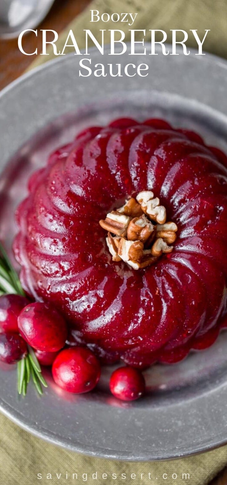 Boozy Cranberry Sauce Saving Room For Dessert