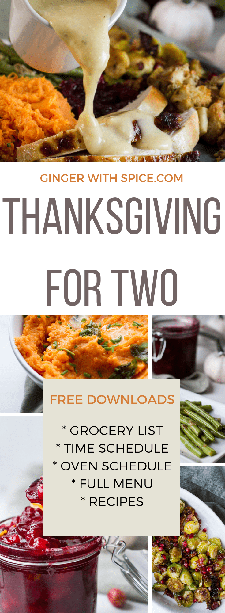Thanksgiving For Two Plus Leftovers A Complete Menu And Planner Ginger With Spice