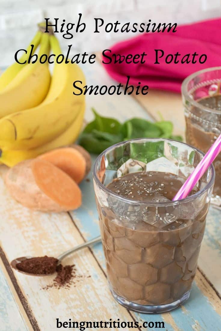 High Potassium Chocolate Sweet Potato Smoothie