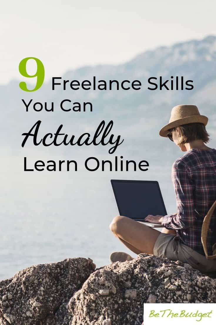 9 freelance skills you can actually learn online. If you want to make extra money freelancing, these 9 skills could help you make thousands every month. #freelance #makeextramoney #sidehustle