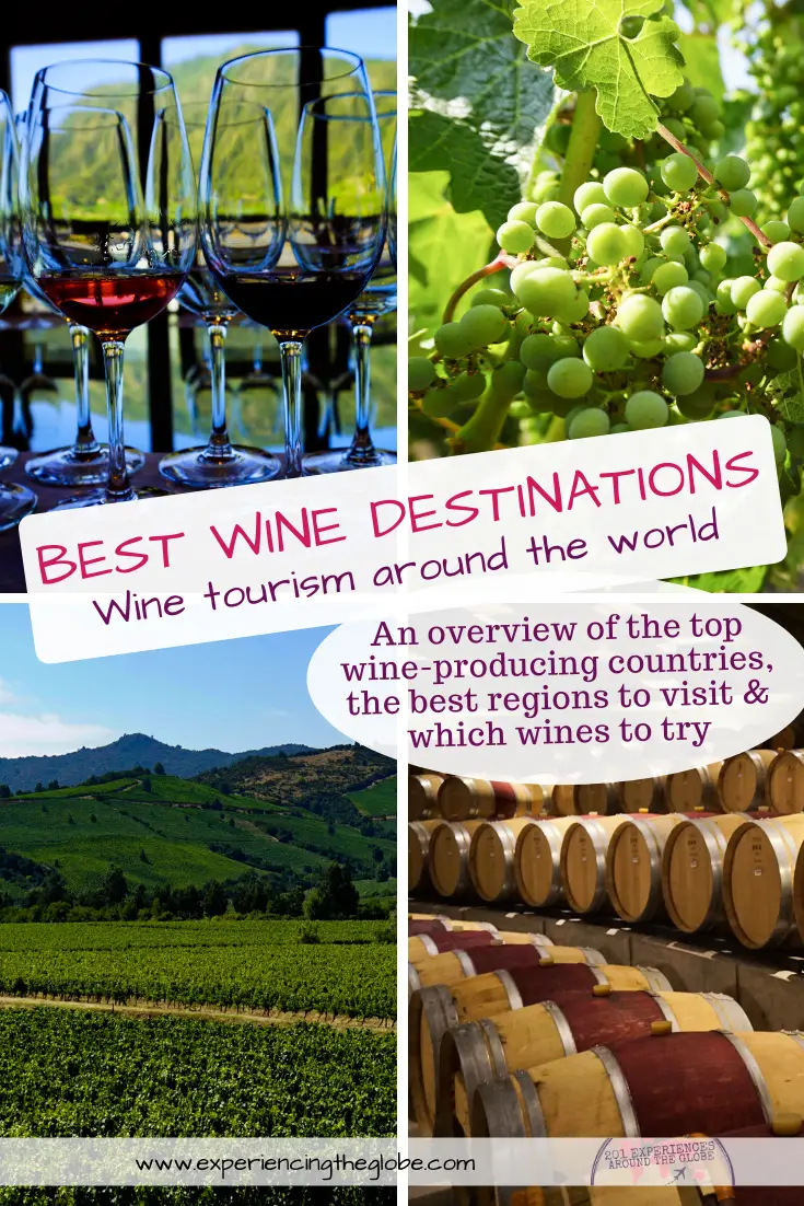 Here’s everything you need to know to get acquaintance with the best wine destinations of the world: an overview to understand each country better, a brief description on the top regions to visit, and suggestions on which wines to try. Welcome to the wine world! – Experiencing the Globe #WineDestinations #WineTourism #DestinationsForWineLovers #OldWorldWine #NewWorldWine